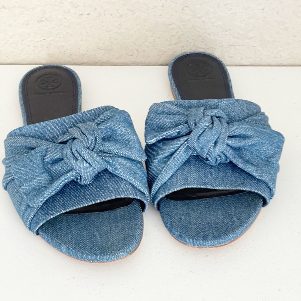 Tory Burch Annabelle Bow Slides Size 9.5 - image 6